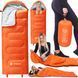 Springos CS0120 sleeping bag, 2 in 1, +8&hellip;+20 &deg;C, orange/grey