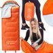 Springos CS0120 sleeping bag, 2 in 1, +8&hellip;+20 &deg;C, orange/grey