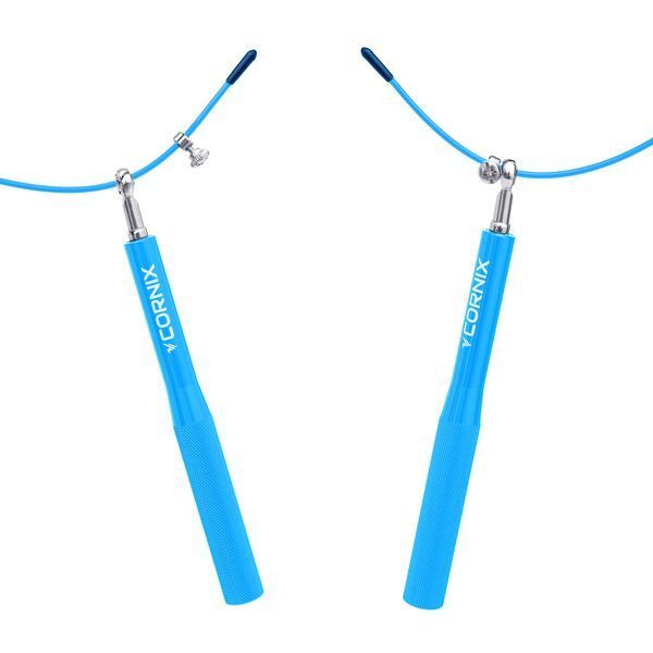 Скакалка для кроссфита Cornix Speed Rope XR-0157 с подшипниками, голубая &mdash; фото