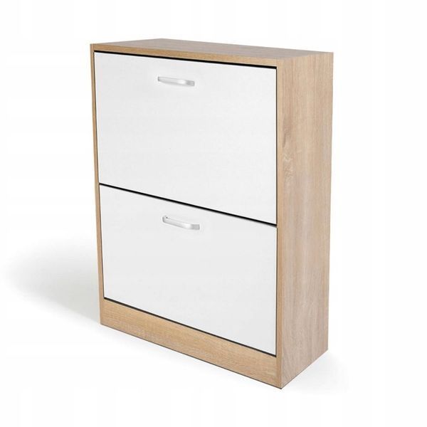 Jumi DuoFlex shoe cabinet with 2 compartments, sonoma