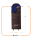 Springos CS0121 Sleeping Bag, 2-in-1, 0&hellip;+8 &deg;C, Brown/Dark Blue