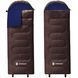 Springos CS0121 Sleeping Bag, 2-in-1, 0&hellip;+8 &deg;C, Brown/Dark Blue