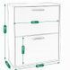 Jumi DuoFlex shoe cabinet with 2 compartments, sonoma
