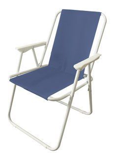 Jumi Foldable Chair with Backrest, Blue