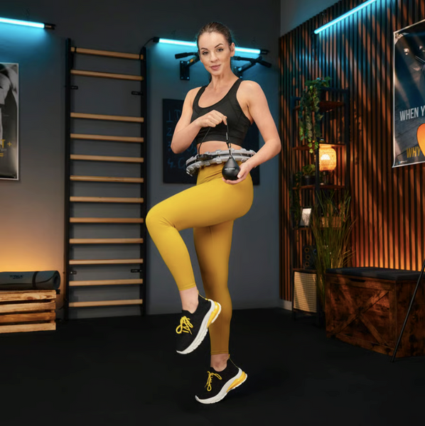 Хулахуп Trex Sport TX-020CHH массажный с утяжелителем и счётчиком, серый &mdash; фото