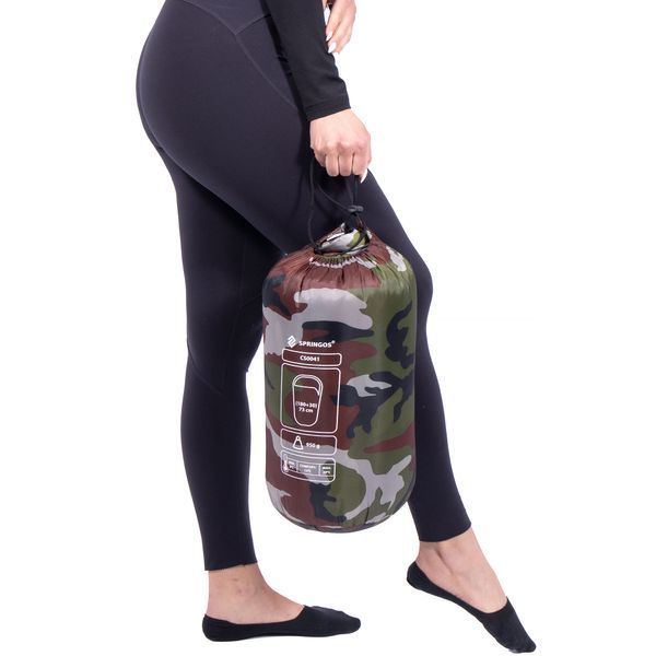 Springos CS0041 Sleeping Bag, 2-in-1, +8&hellip;+20 &deg;C, Khaki/Green
