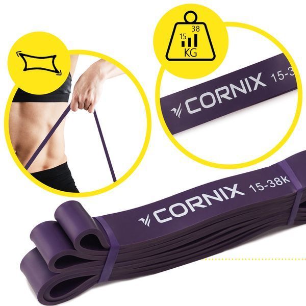 Cornix Power Band XR-0060 Resistance Loop, 32 mm, 15-38 kg resistance, purple