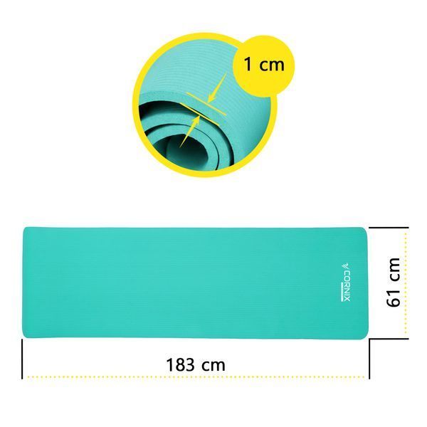 Килимок спортивний Cornix NBR 183 &times; 61 &times; 1 см для йоги та фітнесу XR-0248 Mint &mdash; фото