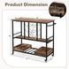 Costway WineCart serving cart with wine rack and loft-style drawers, brown