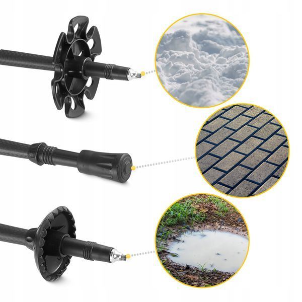 Mountain Goat Active Trekking Poles 38-130 cm Black