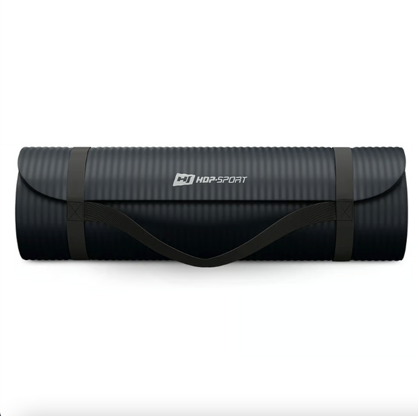 Коврик для йоги Hop-Sport HS-NB020GM NBR 2 см, чорний 5902308232198 фото