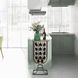 Costway Mobile Sommelier wine rack on wheels, glass-shaped, for 14 bottles, brown