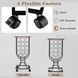 Costway Mobile Sommelier wine rack on wheels, glass-shaped, for 14 bottles, brown