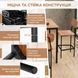 Обідній барний комплект Costway Karen стіл та 4 стільці лофт коричневий &mdash; фото 7