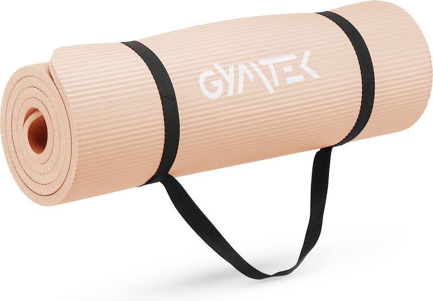 Килимок (мат) для фітнесу та йоги Gymtek NBR 1,5 см, персиковий 5905884426661 фото