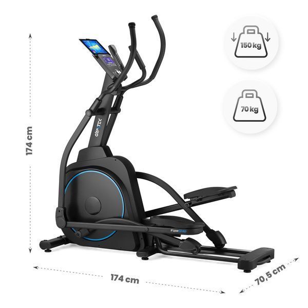 Орбітрек Gymtek XCF7500 електромагнітний, до 150 кг, чорний