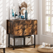 Costway Design Folding Dining Table and Chairs Set in Loft Style