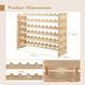 Costway Modular Pine Wooden Wine Rack for 60 Bottles