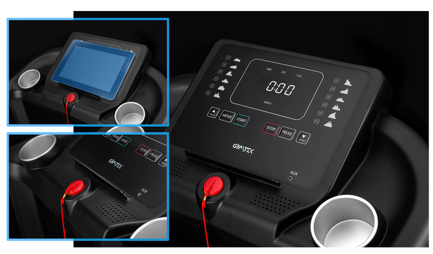 Бігова доріжка Gymtek XT550, електрична, складна, до 120 кг, синій