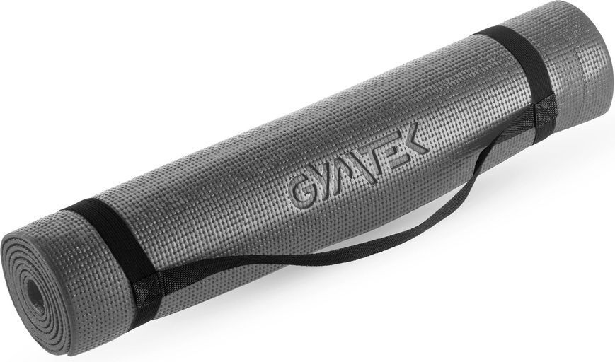 Килимок (мат) для фітнесу та йоги Gymtek 0,5 см, PVC, сірий 5907766661160 фото