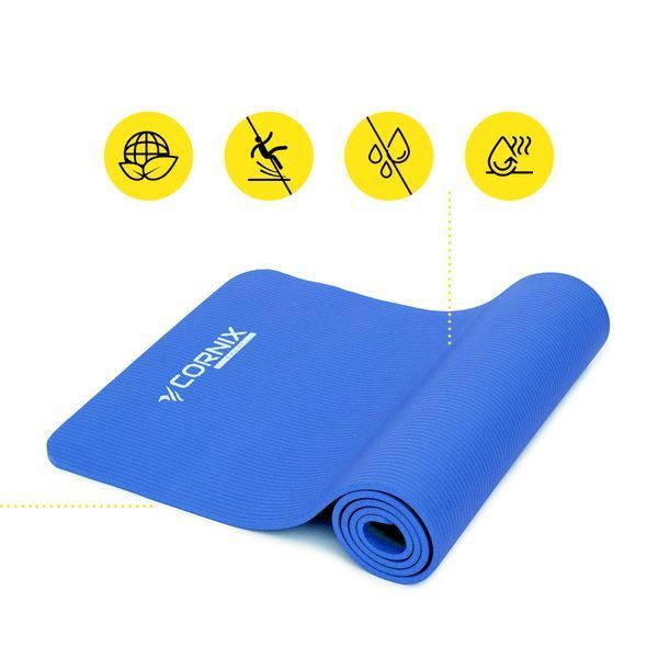 Cornix NBR sports mat 183 &times; 61 &times; 1 cm for yoga and fitness XR-0009 Blue