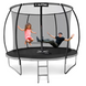 Outtec Premium 10ft Trampoline (312 cm), Black and Grey, with Inner Safety Net