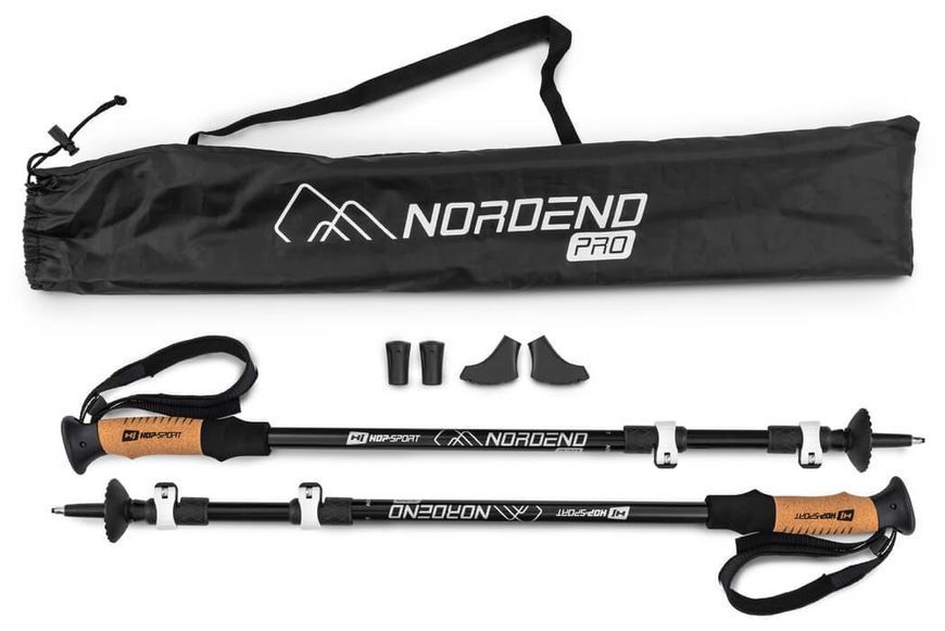 Трекінгові палиці Hop-Sport Nordend Pro, чорні &mdash; фото