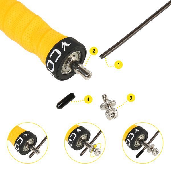 Cornix Speed Rope Pro XR-0521 Speed Rope for CrossFit, with Weights, Yellow