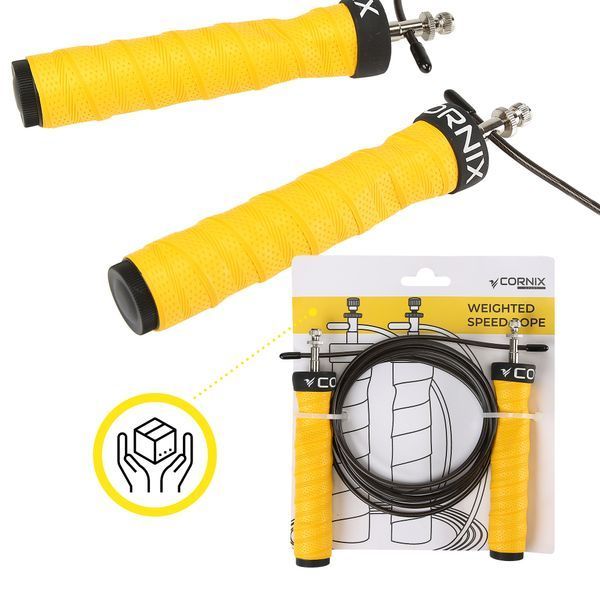 Cornix Speed Rope Pro XR-0521 Speed Rope for CrossFit, with Weights, Yellow