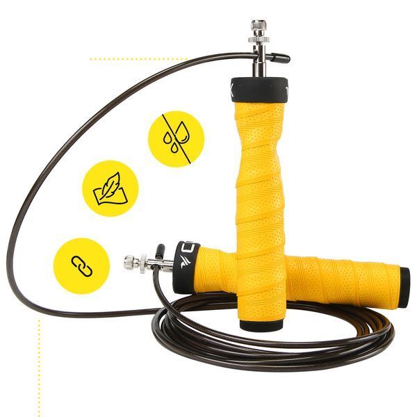 Cornix Speed Rope Pro XR-0521 Speed Rope for CrossFit, with Weights, Yellow