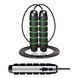 Скакалка для кроссфита Cornix Speed Rope Classic XR-0148 с подшипниками, черная/зеленая &mdash; фото 1