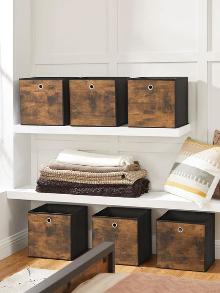 Leobert Structure Foldable Storage Organizer Set (6 pcs), Brown