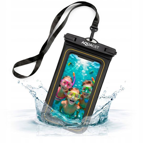 Водонепроницаемый чехол для телефона Aquaget AQ0029 с креплением на руку, IPX8, черный &mdash; фото