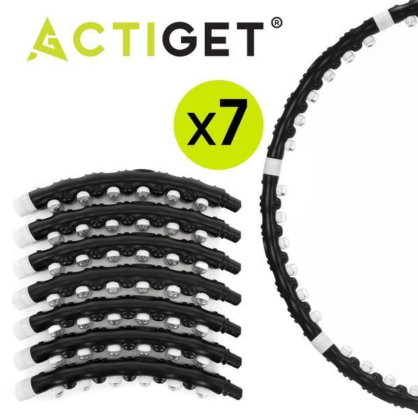 Actiget ACT0134 Waist Massage Hoop 92 cm, 1 kg, Black
