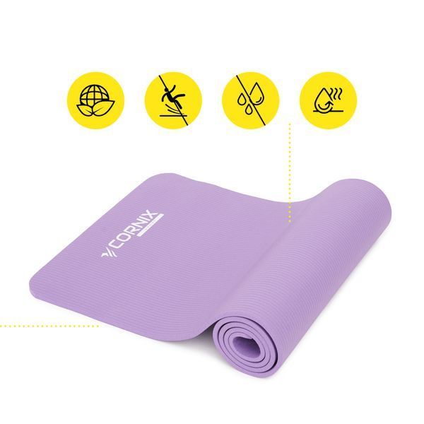 Килимок спортивний Cornix NBR 183 &times; 61 &times; 1 см для йоги та фітнесу XR-0011 Violet &mdash; фото