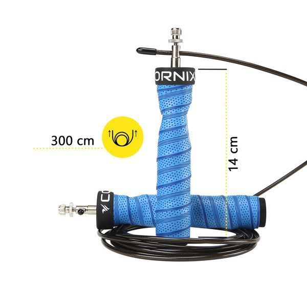 Cornix Speed Rope Pro XR-0522 Speed Jump Rope for CrossFit, with Weight, Blue