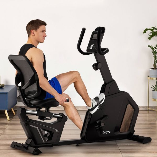 Gymtek XBR5000 magnetic recumbent exercise bike, up to 135 kg, black