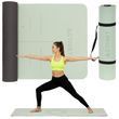 Килимок спортивний Actiget TPE 183 &times; 61 &times; 0.6 см для йоги та фітнесу ACT0022 Mint/Black