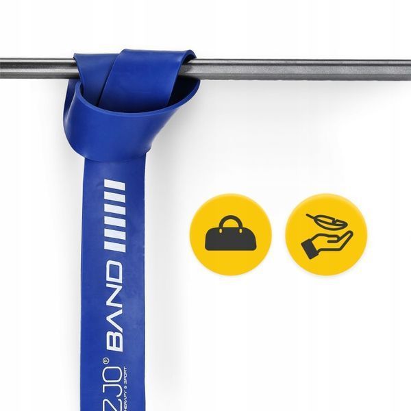 4FIZJO Power Band Resistance Loop 64 mm 36-46 kg Rubber Fitness and Sports Band Blue