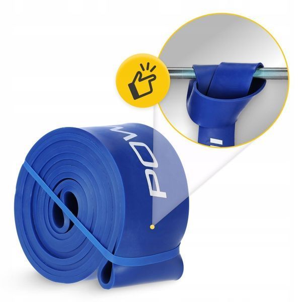 4FIZJO Power Band Resistance Loop 64 mm 36-46 kg Rubber Fitness and Sports Band Blue