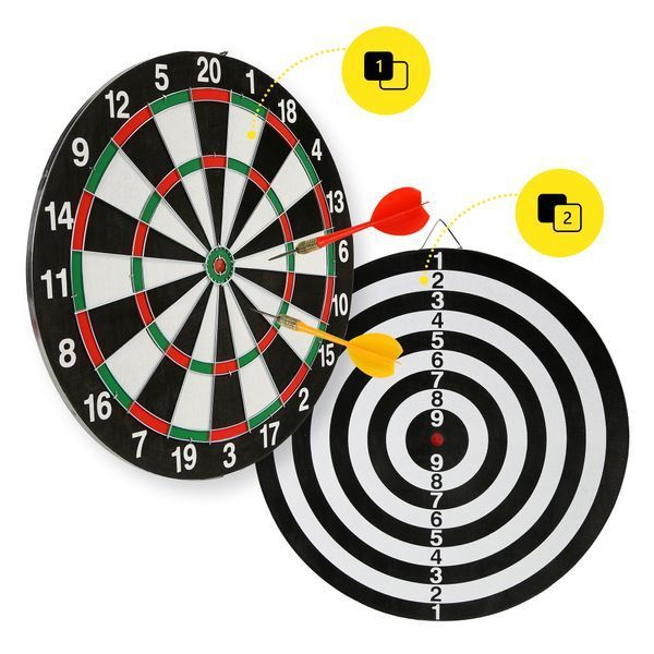 Дартс Cornix Dartboard Game XR-0391 двосторонній, 2 в 1, 36,5 см, різнобарвний &mdash; фото