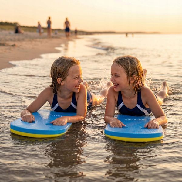 Aquaget AQ0059 Swim Board, Training, Sky Blue/Yellow