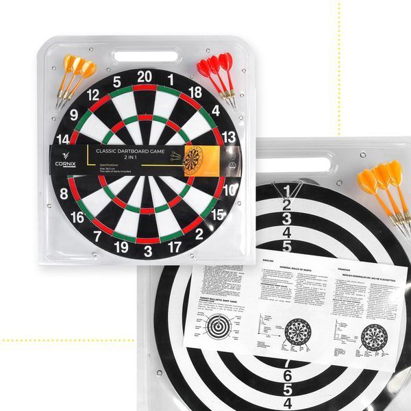 Дартс Cornix Dartboard Game XR-0391 двосторонній, 2 в 1, 36,5 см, різнобарвний &mdash; фото