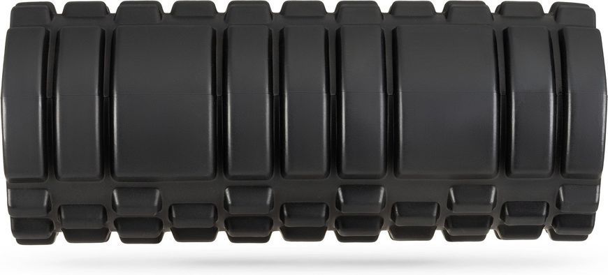 Масажний ролик Gymtek для йоги та фітнесу EVA 33*14 см, 33 см, чорно-білий