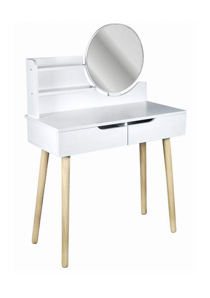 Jumi Scandi dressing table with drawers, white
