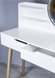 Jumi Scandi dressing table with drawers, white