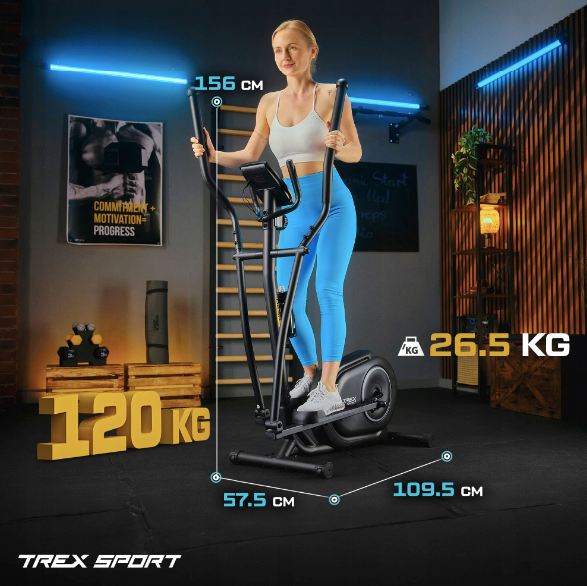Trex Sport TX-400CT Dash magnetic elliptical trainer, black