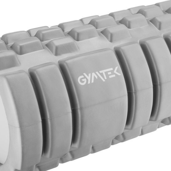 Масажний ролик Gymtek для йоги та фітнесу EVA 33*14 см, 33 см, сірий