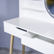 Jumi Scandi dressing table with drawers, white
