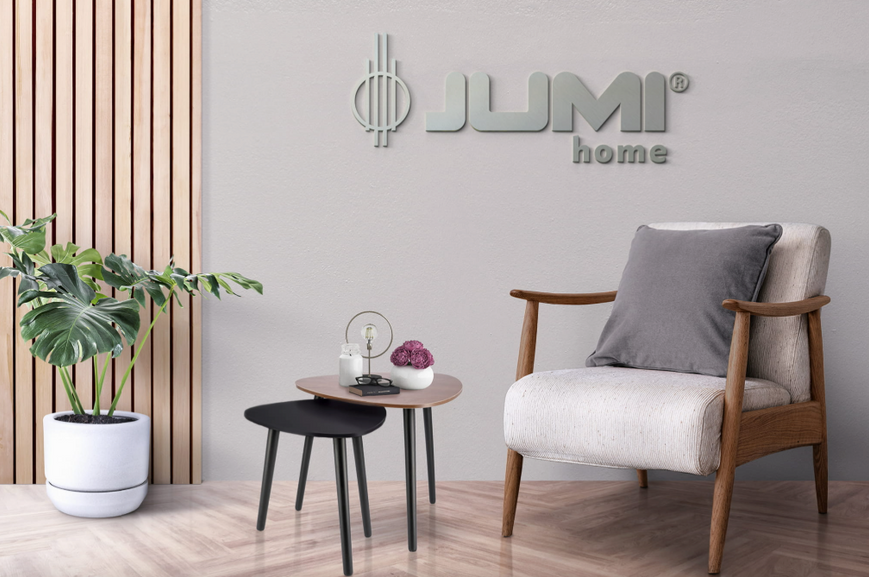 Комплект журнальних столиків Jumi Sinsey, коричнево-чорний &mdash; фото